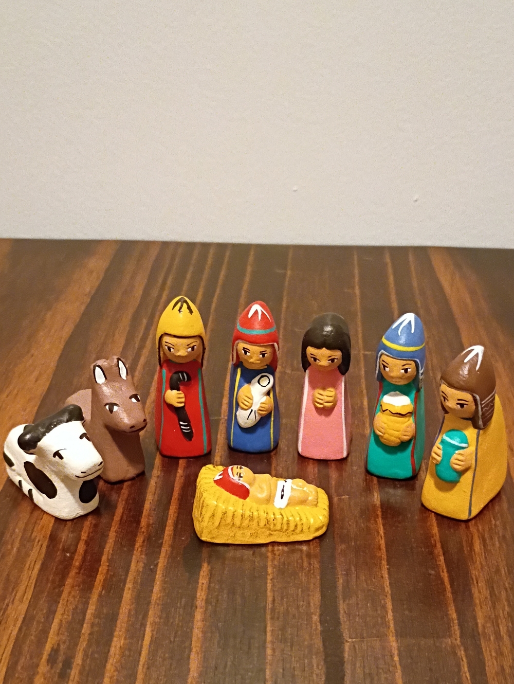 Hand-Painted Nativity Figurine Set for Kids Toys - Colorful